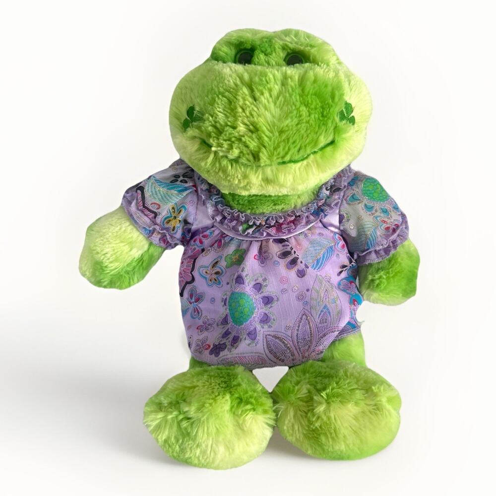 Build A Bear 2009 Happy Go Lucky Frog Plush & Dress St Patricks Day Shamrock
